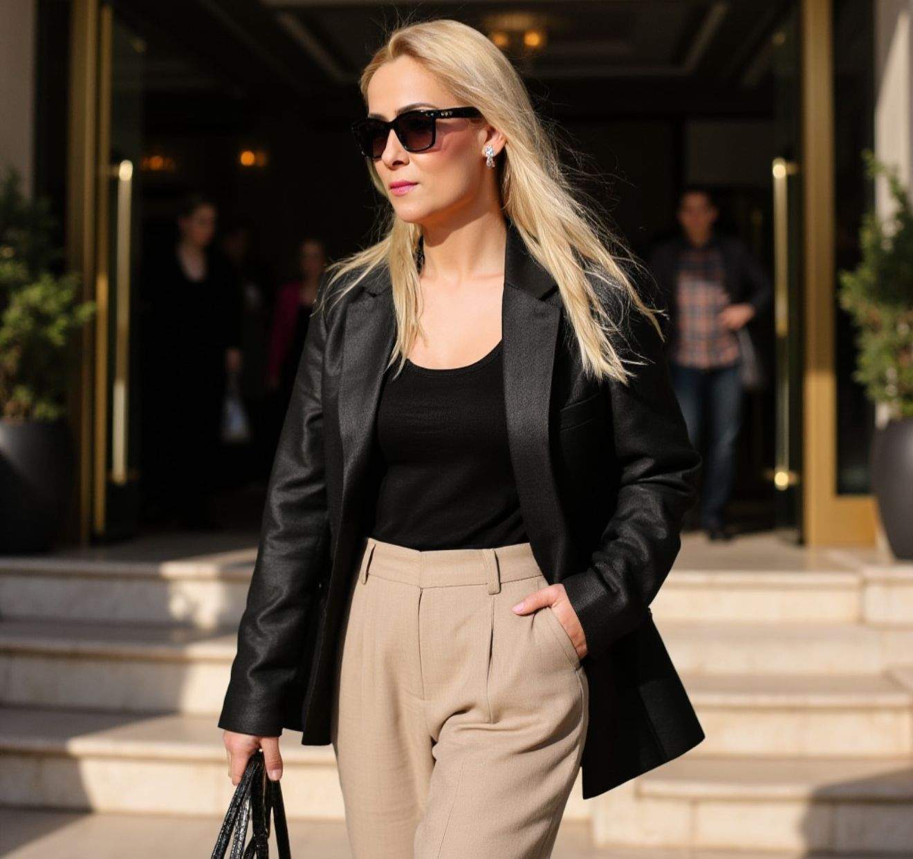 Elena Vîșcu, îmbrăcată casual