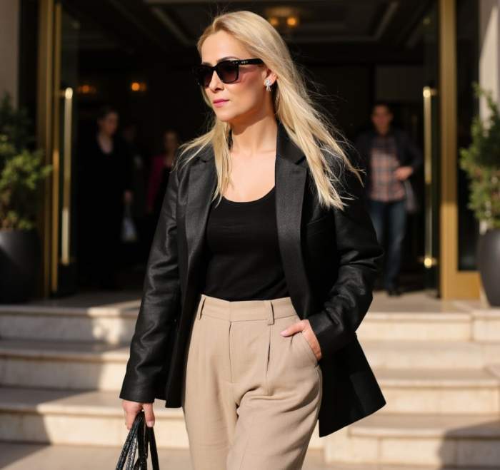 Elena Vîșcu, îmbrăcată casual