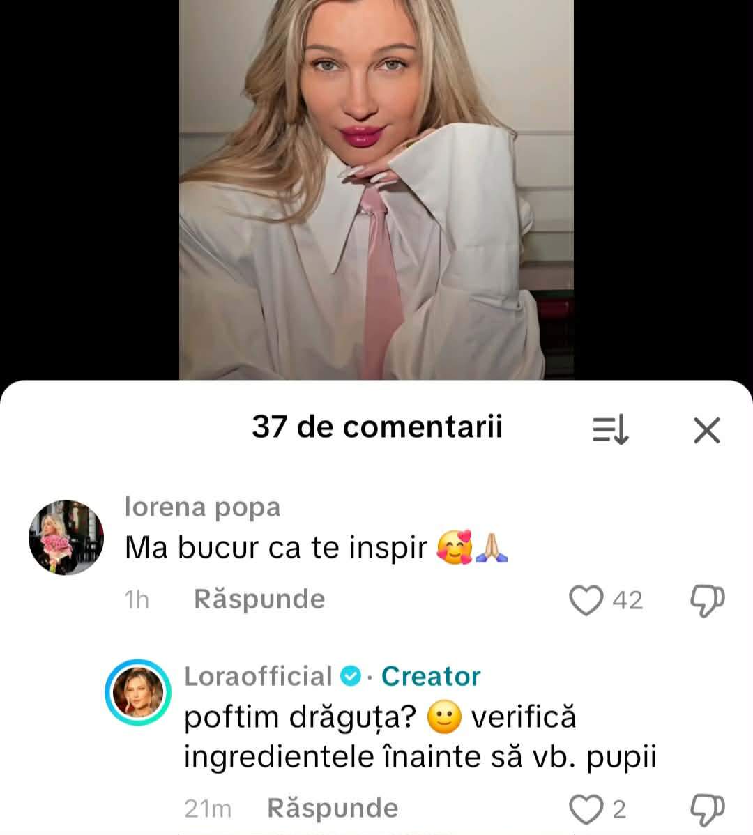 mesajele dintre Lora și Lorena