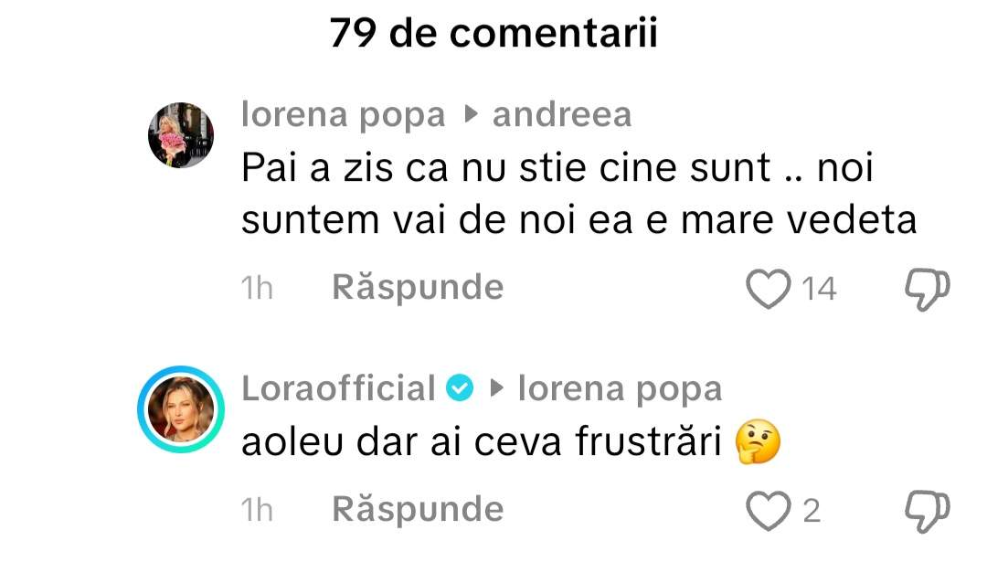 mesajele dintre Lora și Lorena