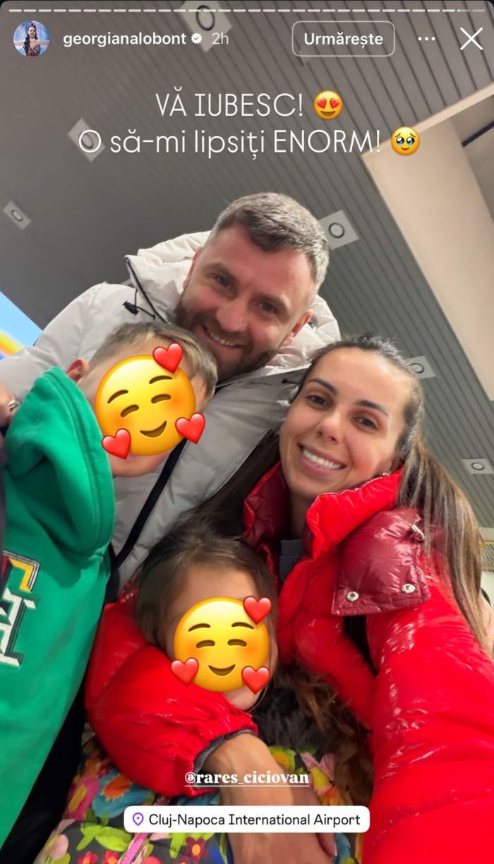 Georgiana Lobonț și familia ei