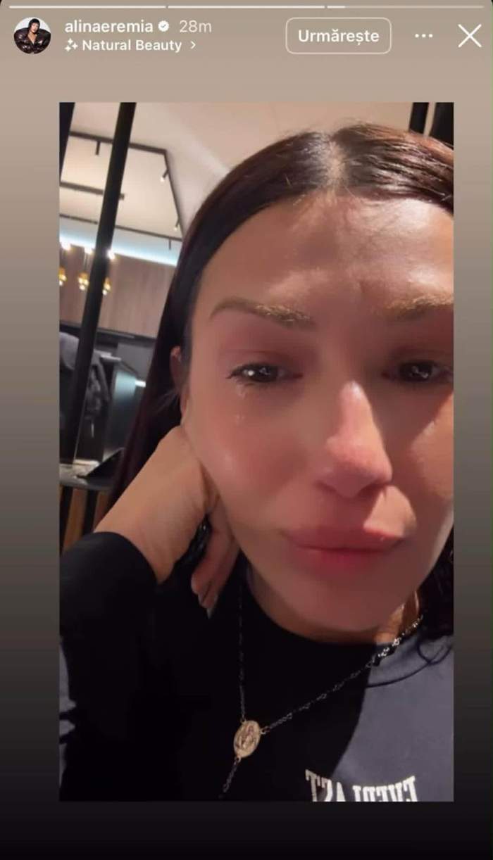 Alina Eremia plânge