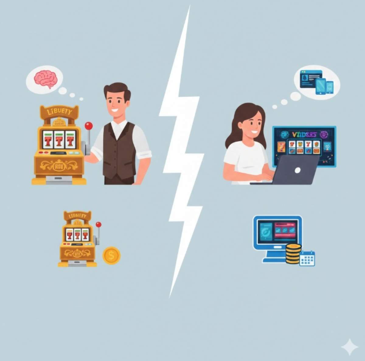 (P) Istoria păcănelelor de la mașinile mecanice la sloturile digitale de azi