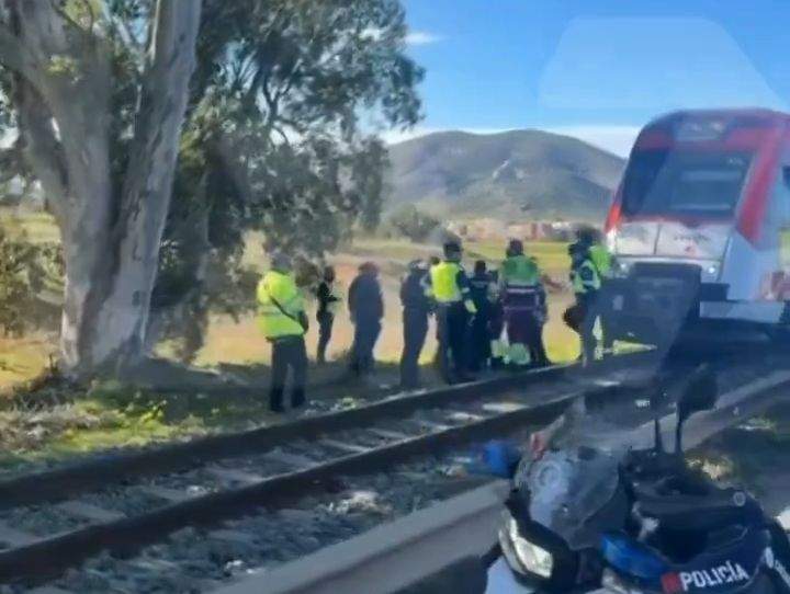 Trenul care a fost implicat în accident