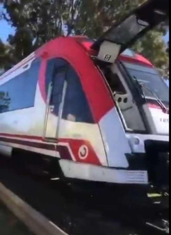 Imagine de aproape cu trenul