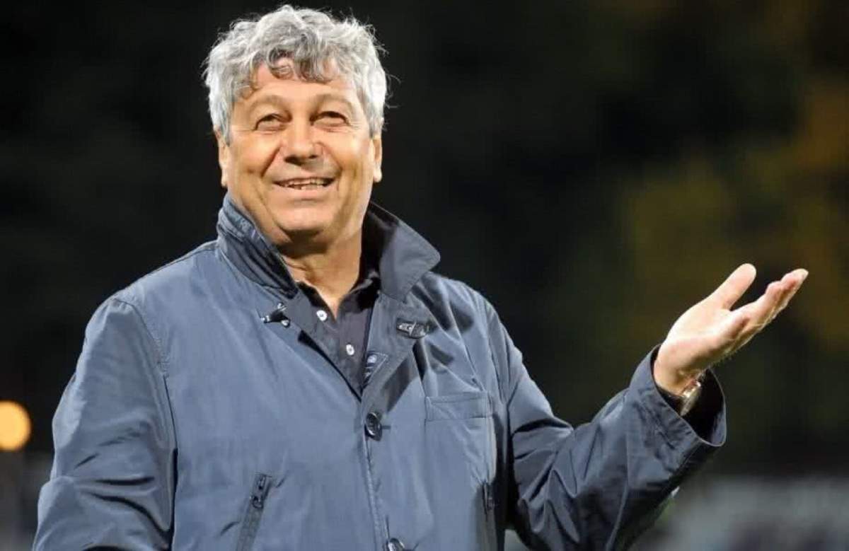 Mircea Lucescu, râzând