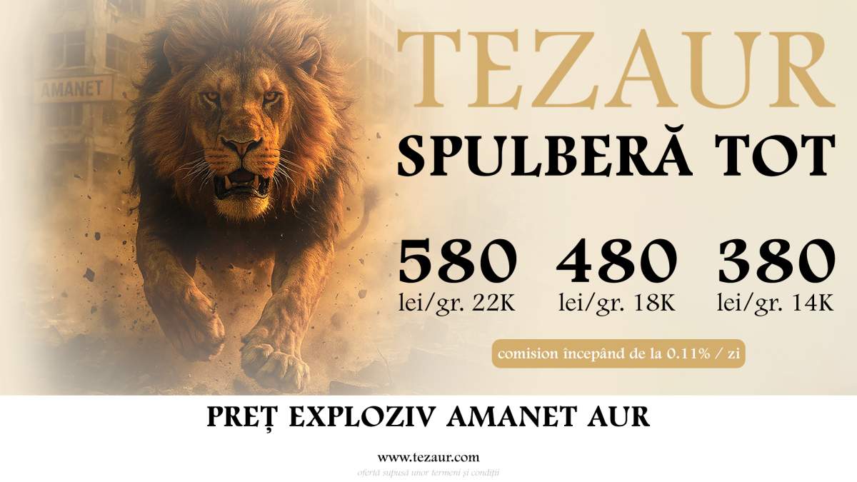(P) TEZAUR anunță o creștere fără precedent a prețului la amanet aur