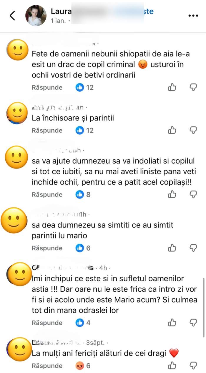 Mesajele primite de mama criminalului