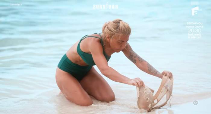 Larisa Uță, în apă