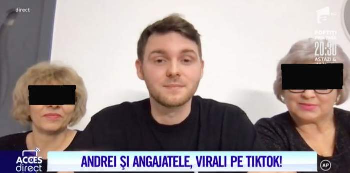 Andrei de pe TikTok, alături de angajatele sale