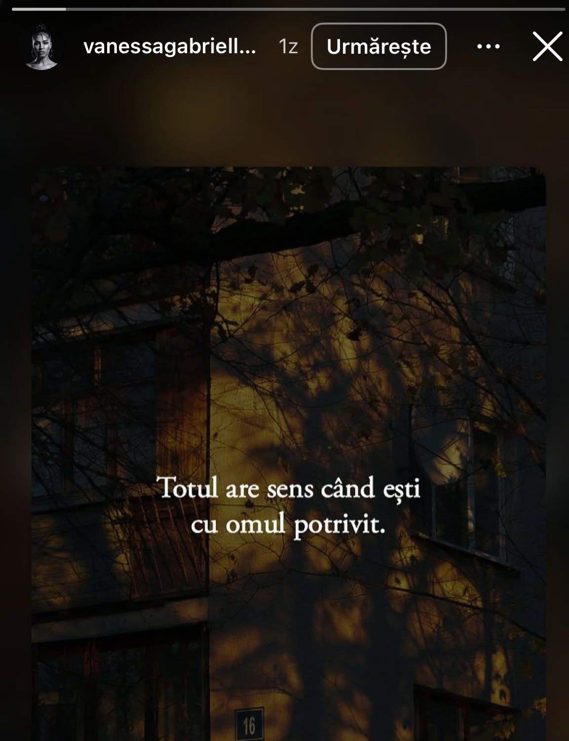 Mesajul postat de Vanessa