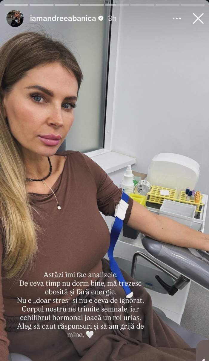 Andreea Bănică, la spital