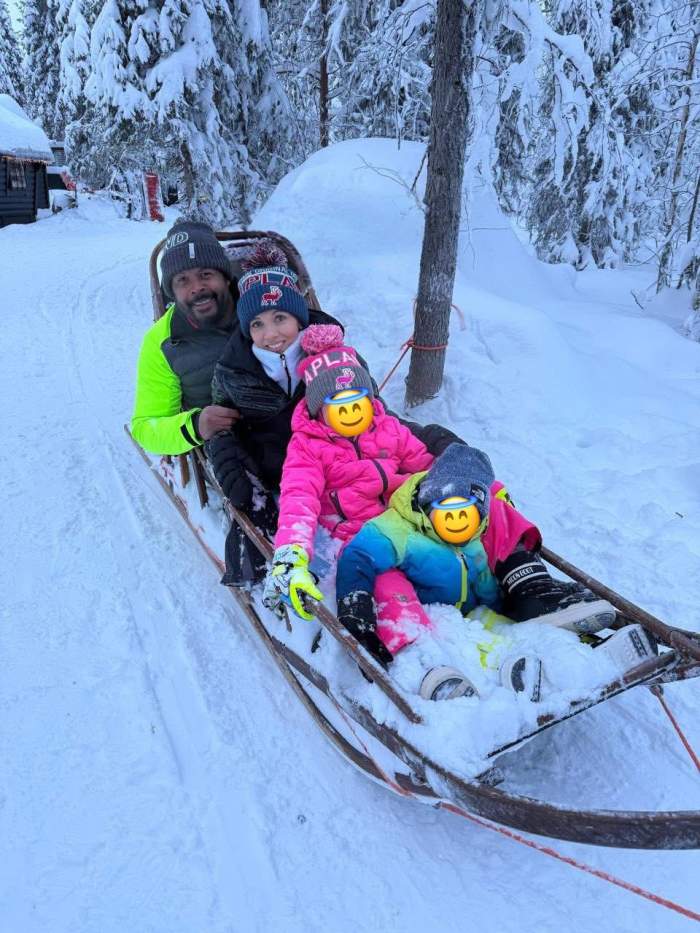 Andreea și Cabral Ibacka, în Laponia