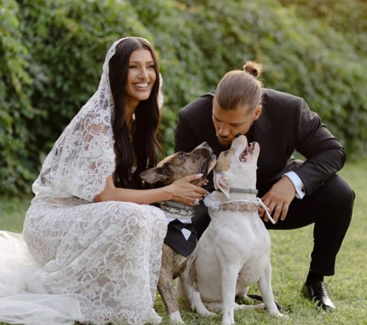 Alina Eremia și soțul ei, la nuntă