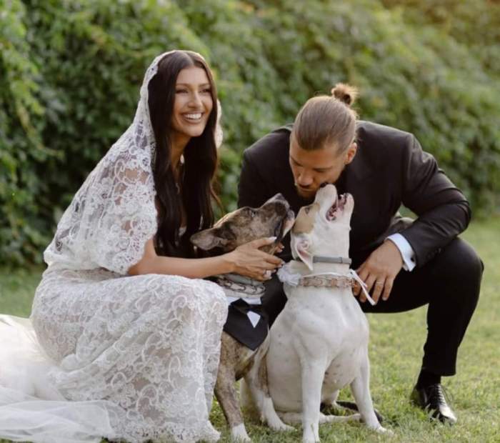 Alina Eremia și soțul ei, la nuntă