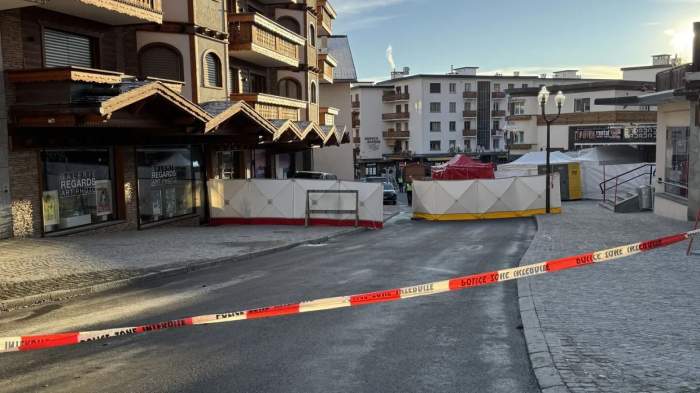 Locul tragediei din Crans-Montana