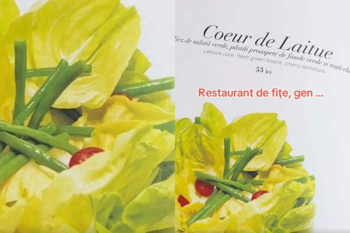 Incredibil cât costă 3 foi de salată, câteva păstăi și 4 roșii cherry la un restaurant de fițe