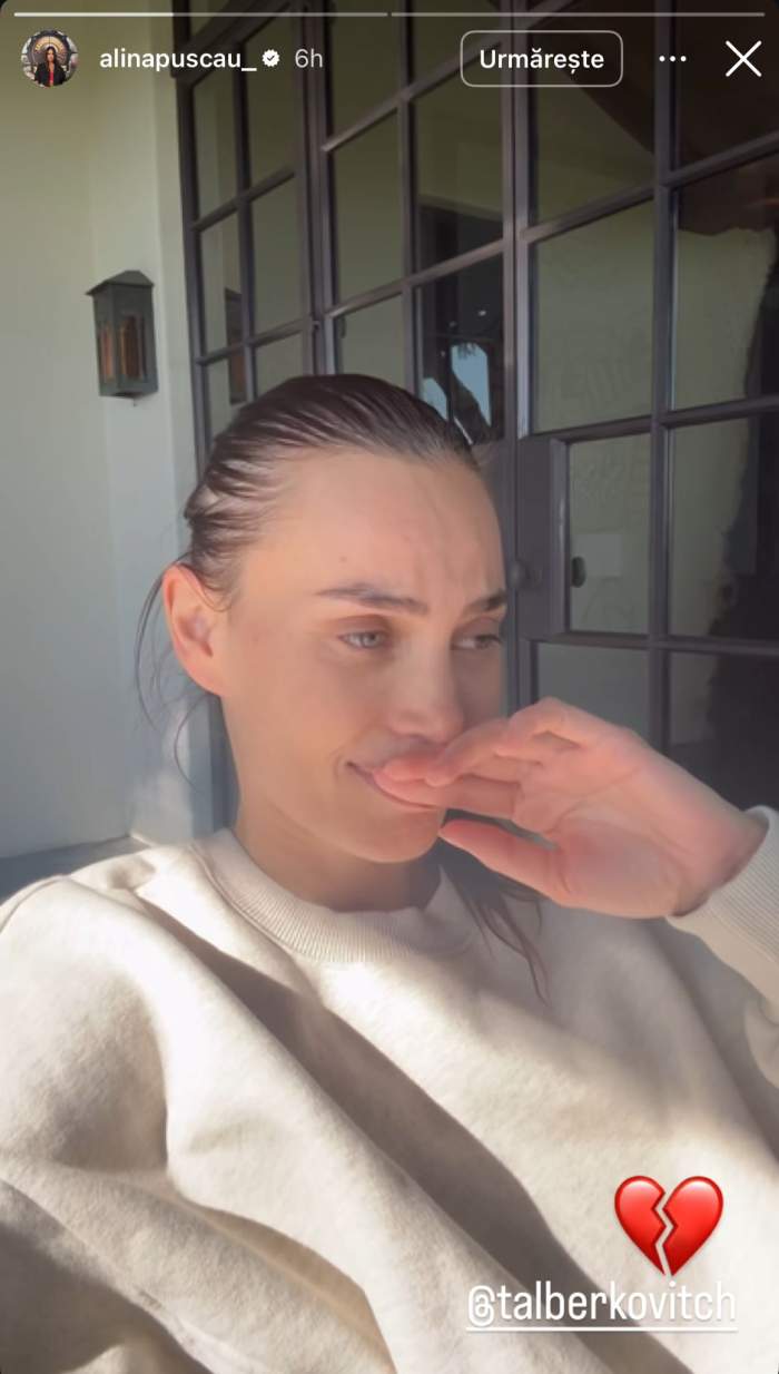 Alina Pușcău plânge