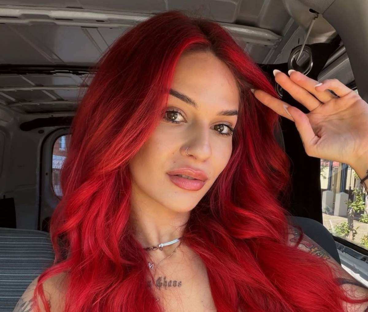 Marilu Dobrescu, poză în mașină