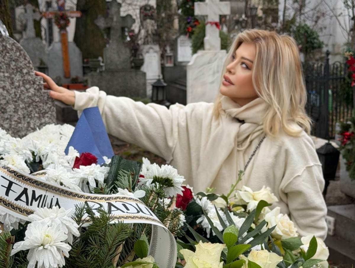 Loredana Groza, la mormântul tatălui ei