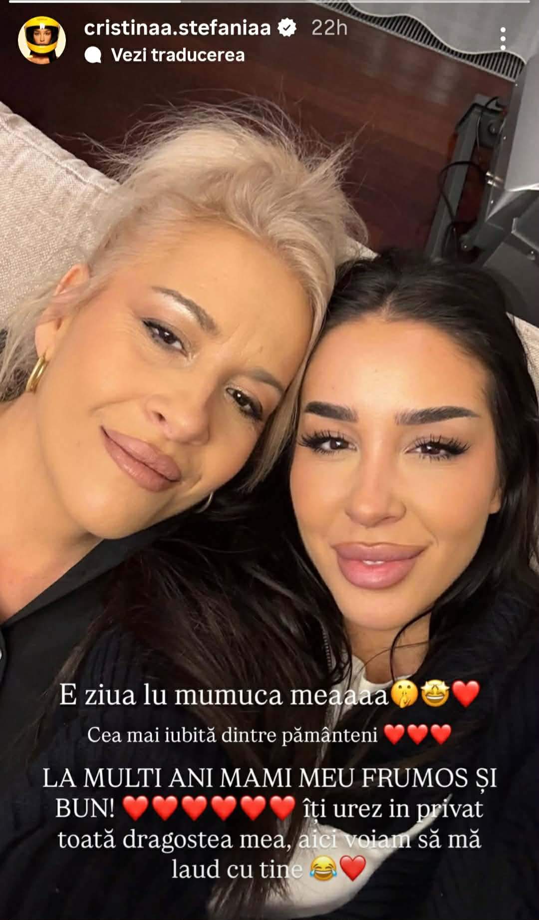 Cristina Ștefania și mama ei