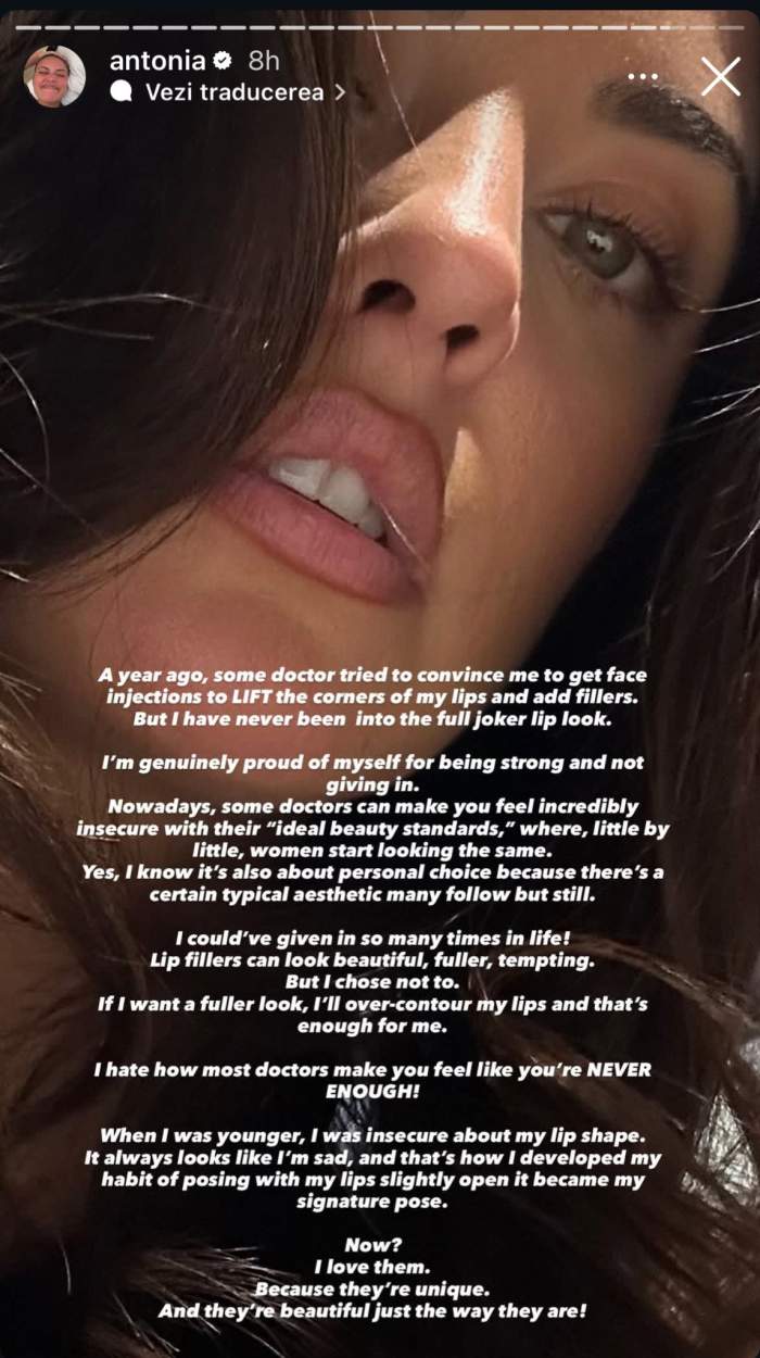 Antonia a spus ce i s-a întâmplat anul trecut