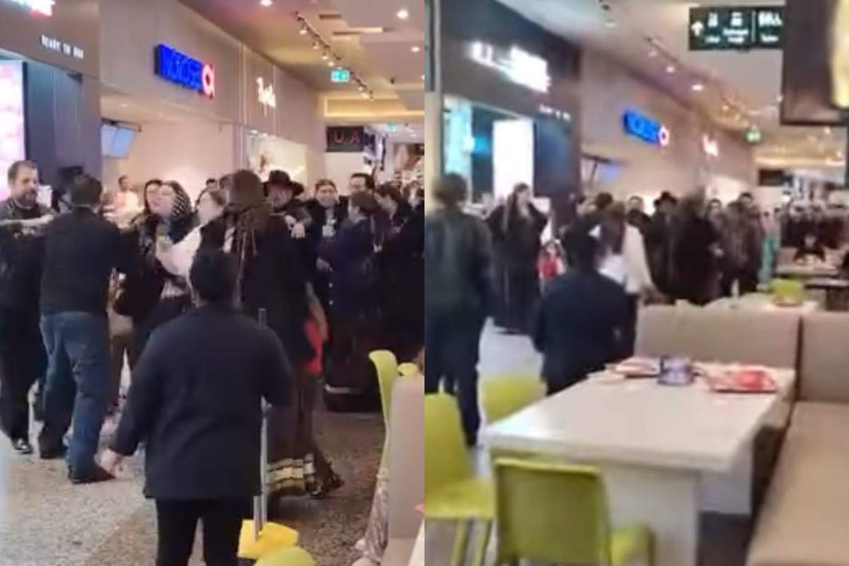 Scene șocante într-un mall din România. Mai multe persoane s-au luat la bătaie cu scaunele