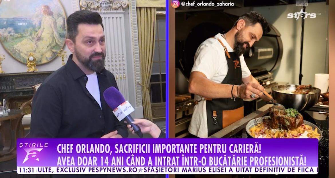 Orlando Zaharia, acordând un interviu