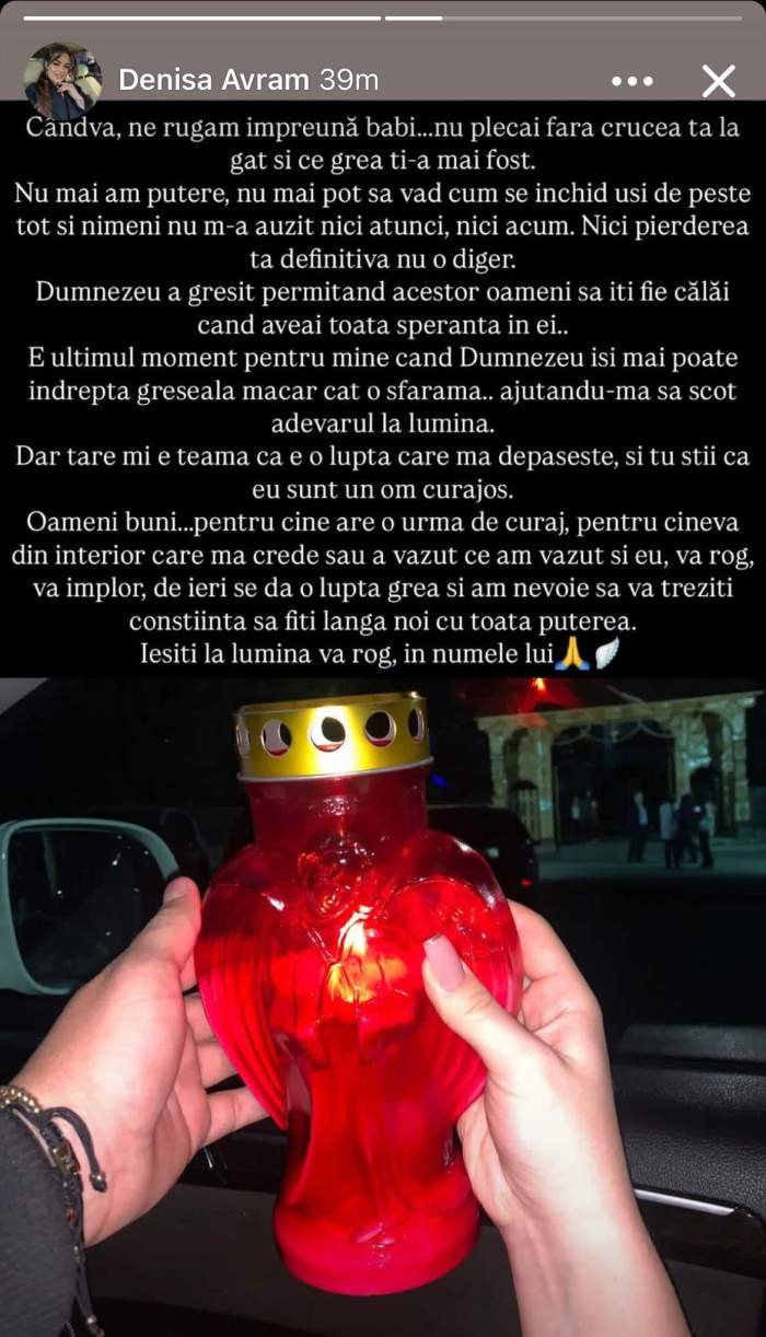 Mesajul postat de tânără