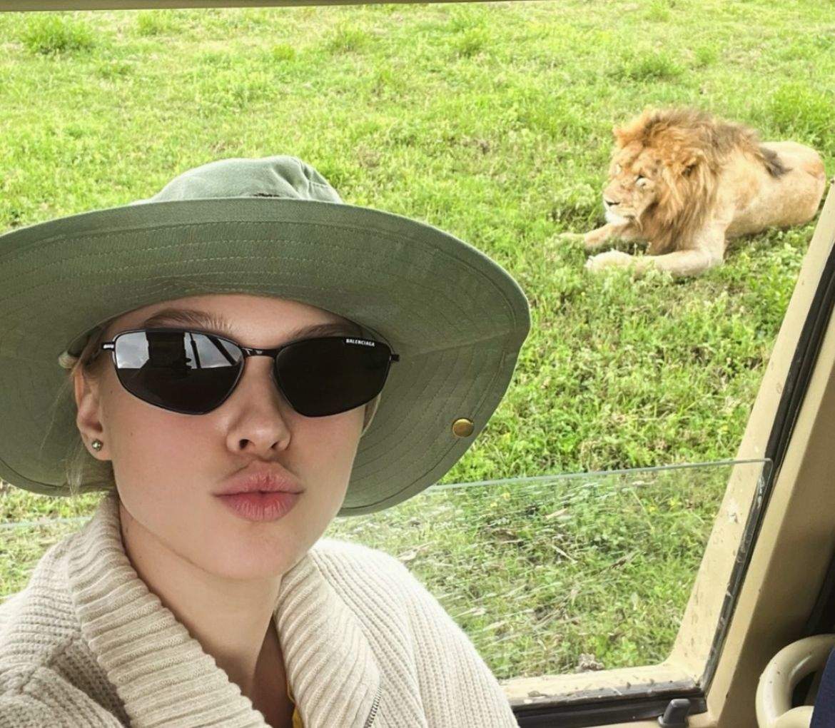 Gina Chirilă, alături de lei