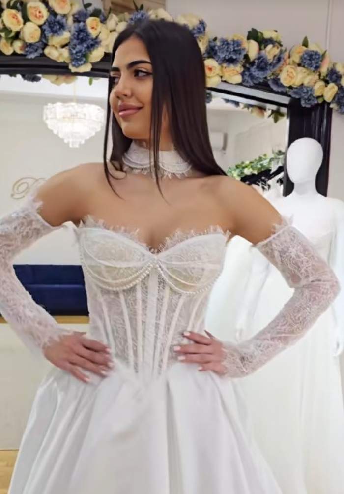 Vanessa, în rochie de mireasă