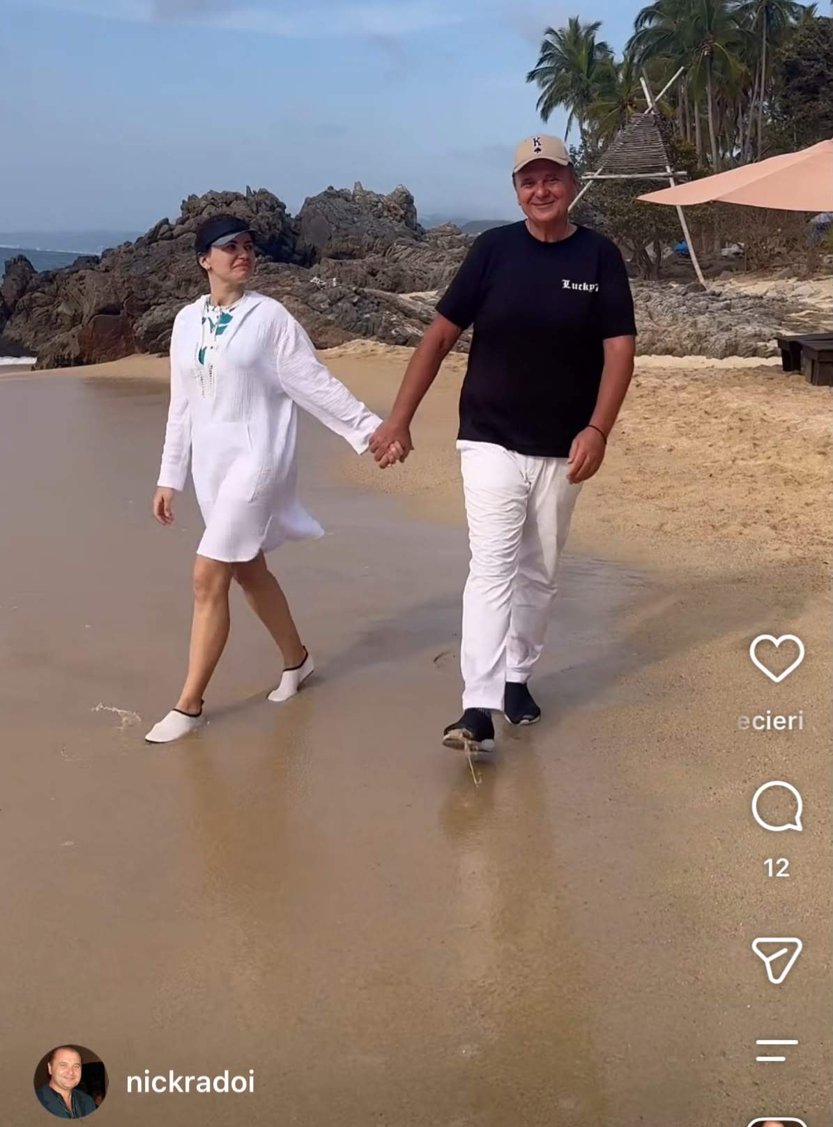 Mădălina Apostol și Nick Rădoi, pe plajă