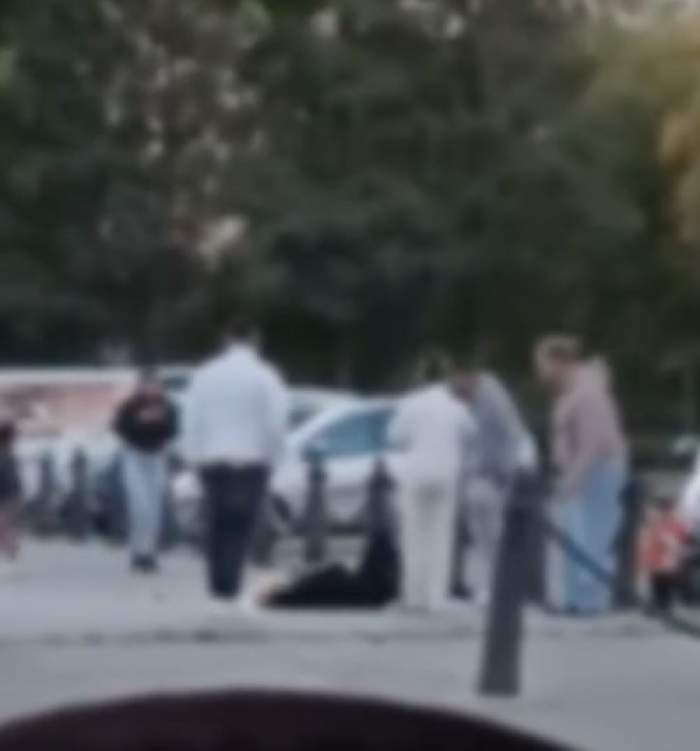 Scandal în plină stradă! O femeie a fos lovită în față! A intervenit poliția