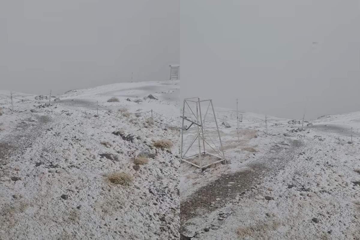 Locul din România unde ninge ca în toiul iernii. Imagini spectaculoase