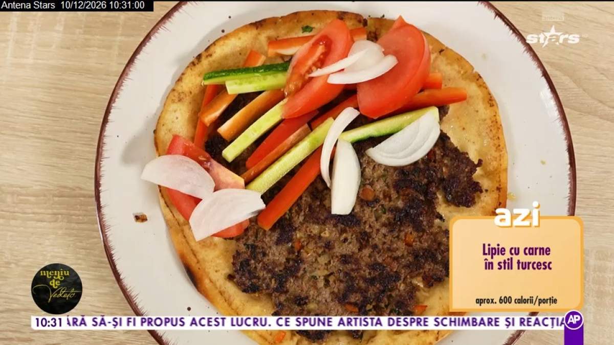 Lipie cu carne în stil turcesc după rețeta lui Chef Horia Manea de la Meniu de vedetă