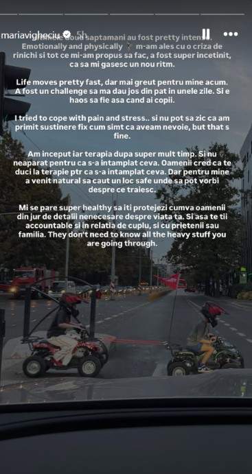 Cu ce probleme de sănătate se confruntă Maria Vigheciu. Influencerița a început să meargă din nou și la terapie