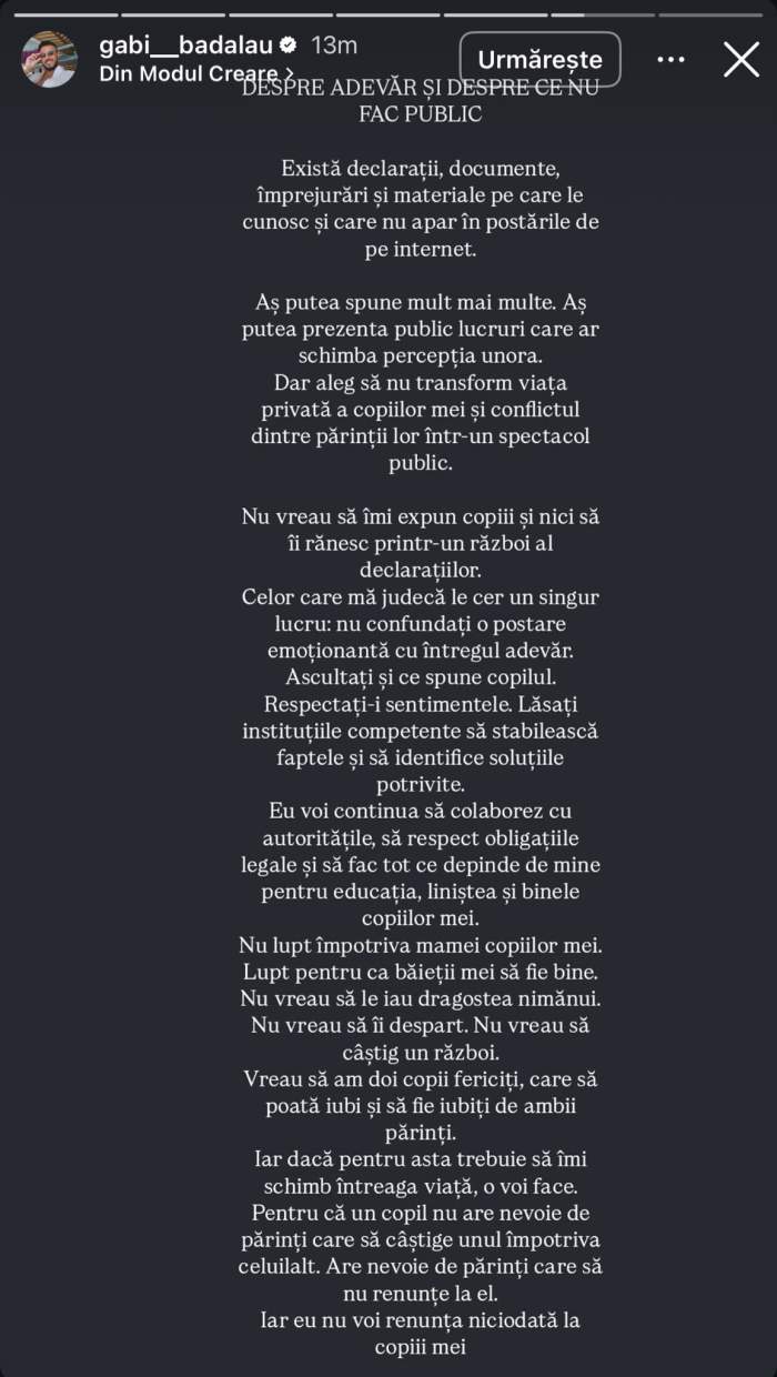 Gabi Bădălău răspunde acuzațiilor aduse de Claudia Pătrășcanu! Ce a transmis afaceristul: „Refuză categoric…”