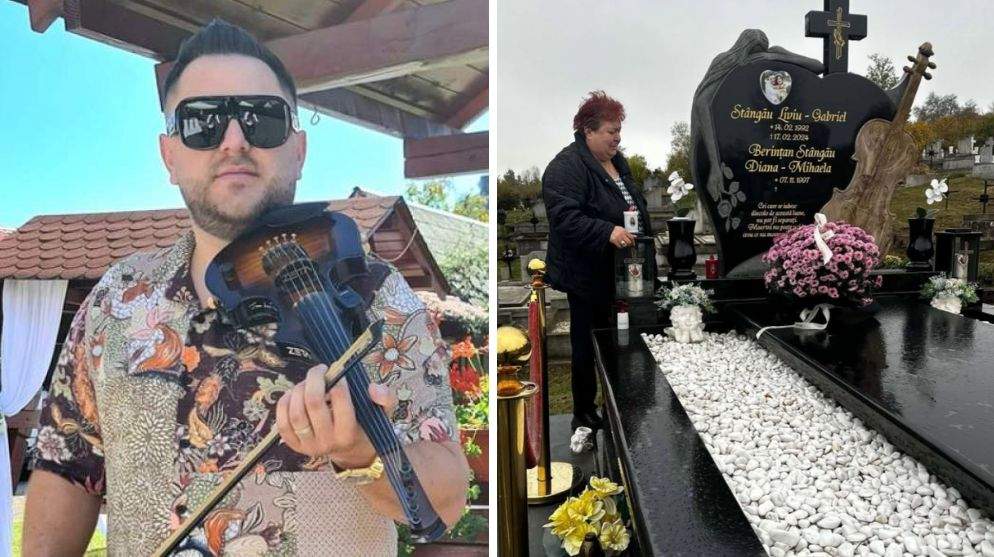 Colaj foto cu Gabi Stângău și mama lui