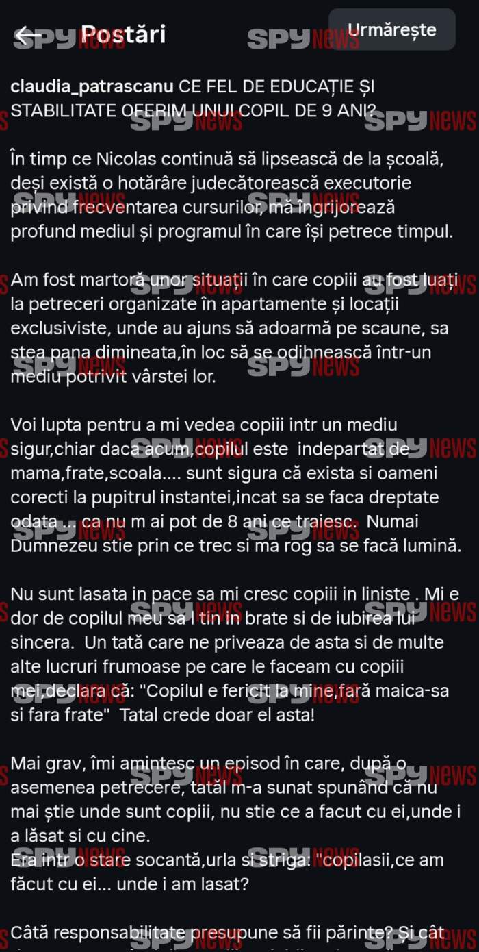 Claudia Pătrășcanu îl acuză pe Gabi Bădălău de neglijență. Episodul pe care l-a povestit abia acum: „M-a sunat spunând că nu mai știe unde sunt copiii”