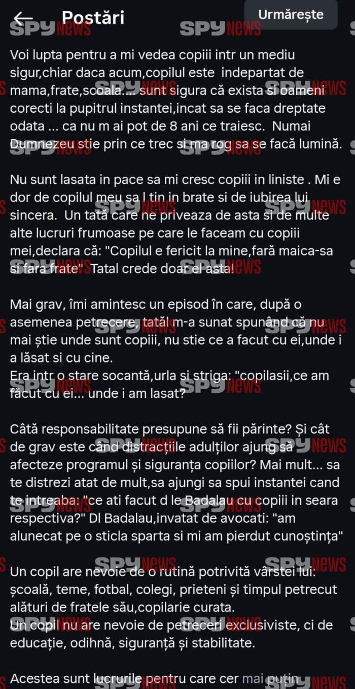 Claudia Pătrășcanu îl acuză pe Gabi Bădălău de neglijență. Episodul pe care l-a povestit abia acum: „M-a sunat spunând că nu mai știe unde sunt copiii”
