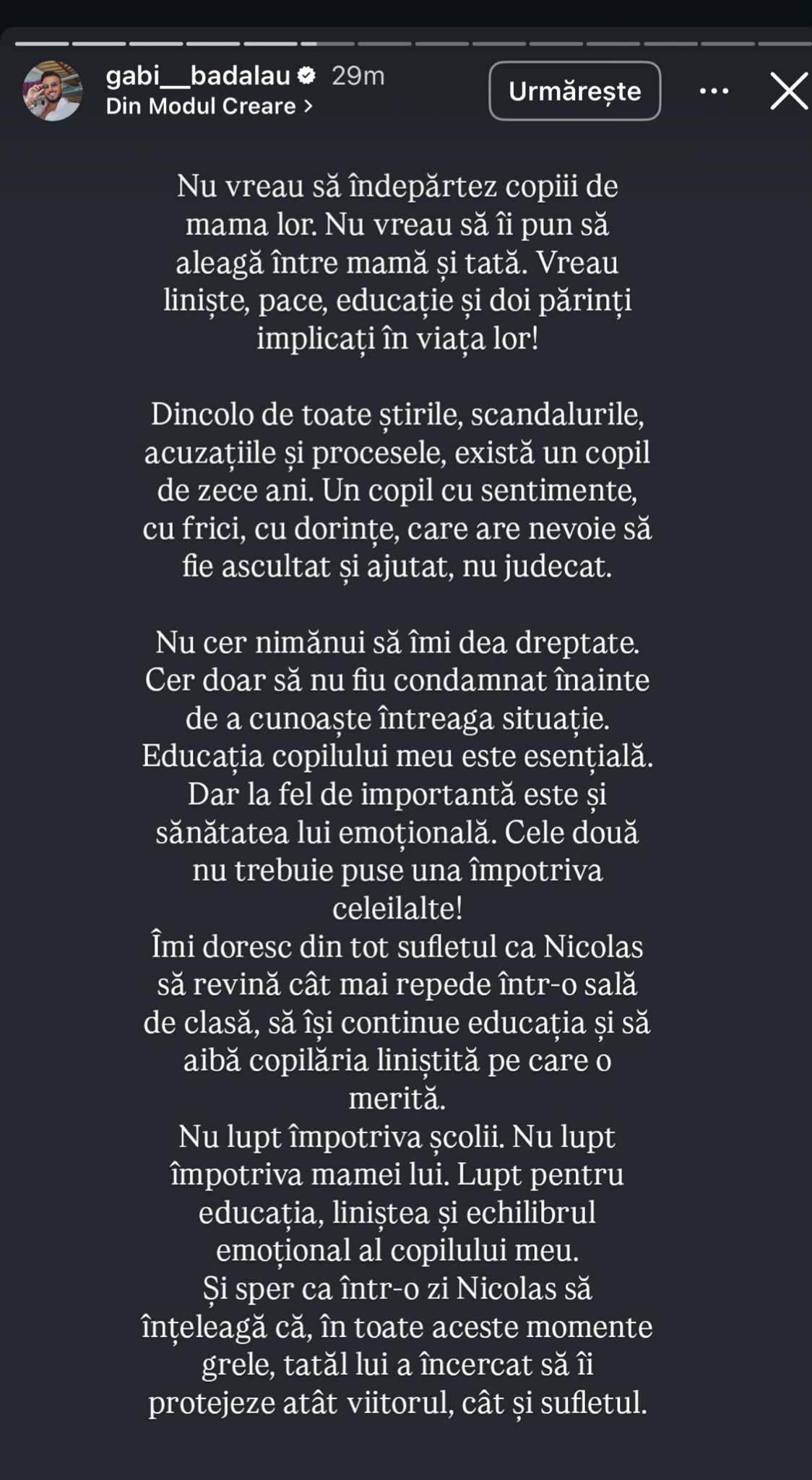 Războiul dintre Gabi Bădălău și Claudia Pătrășcanu continuă! Omul de afaceri, mesaj tranșant: „Nu dorește să locuiască la mama lui”