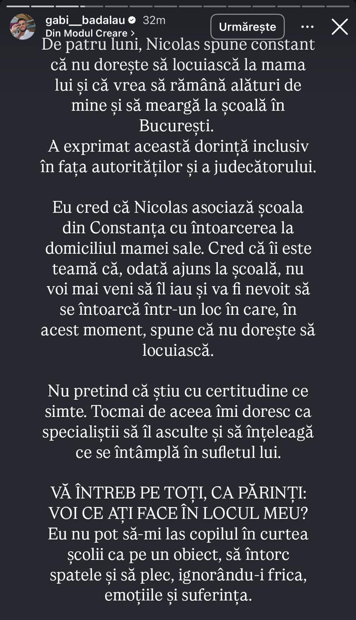 Războiul dintre Gabi Bădălău și Claudia Pătrășcanu continuă! Omul de afaceri, mesaj tranșant: „Nu dorește să locuiască la mama lui”