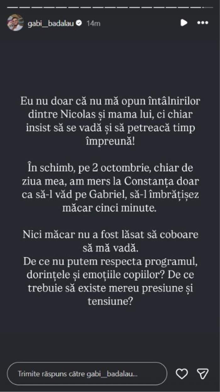 Claudia Pătrășcanu a mers miercuri seară să își vadă fiul cel mic. Ce ar fi urmat. Declarațiile lui Gabi Bădălău