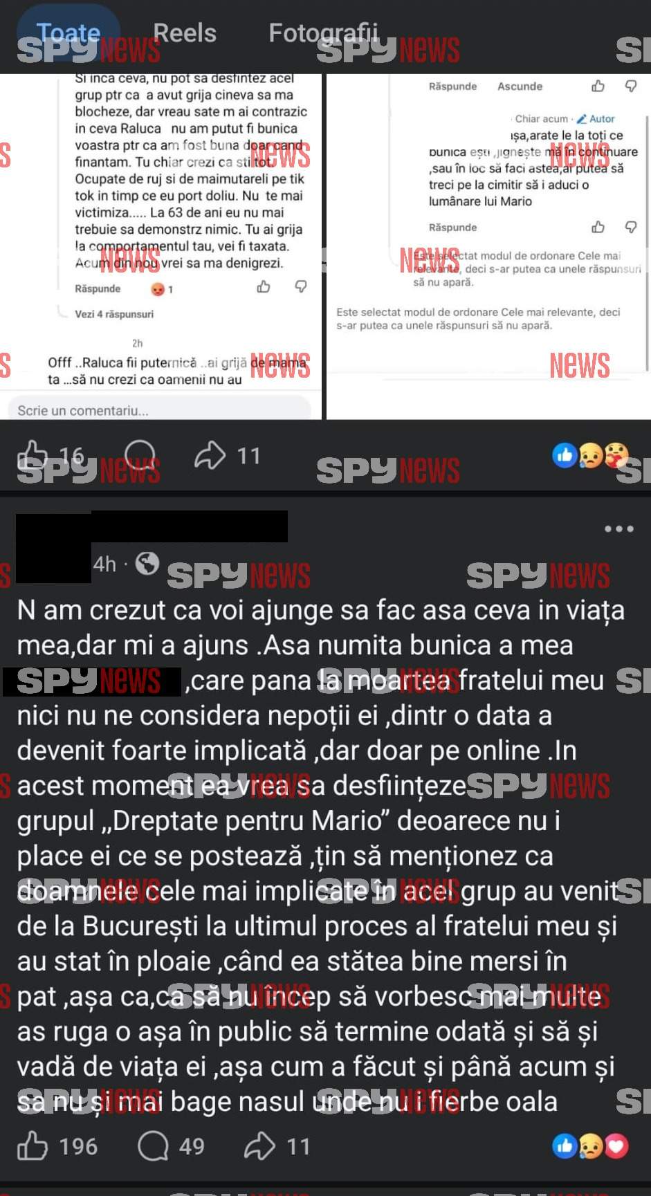 Scandal în familia lui Mario Berinde, la aproape un an de la moartea lui. Ce acuzații îi aduce sora adolescentului bunicii sale