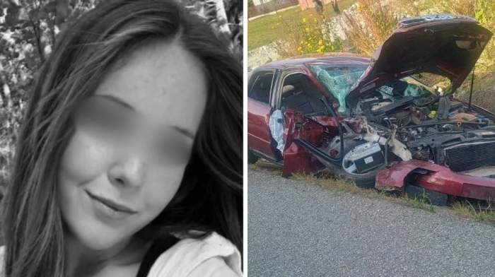Colaj foto cu tânăra de 17 ani și accidentul în care a fost implicată