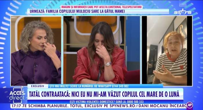 Mirela Vaida plânge în direct