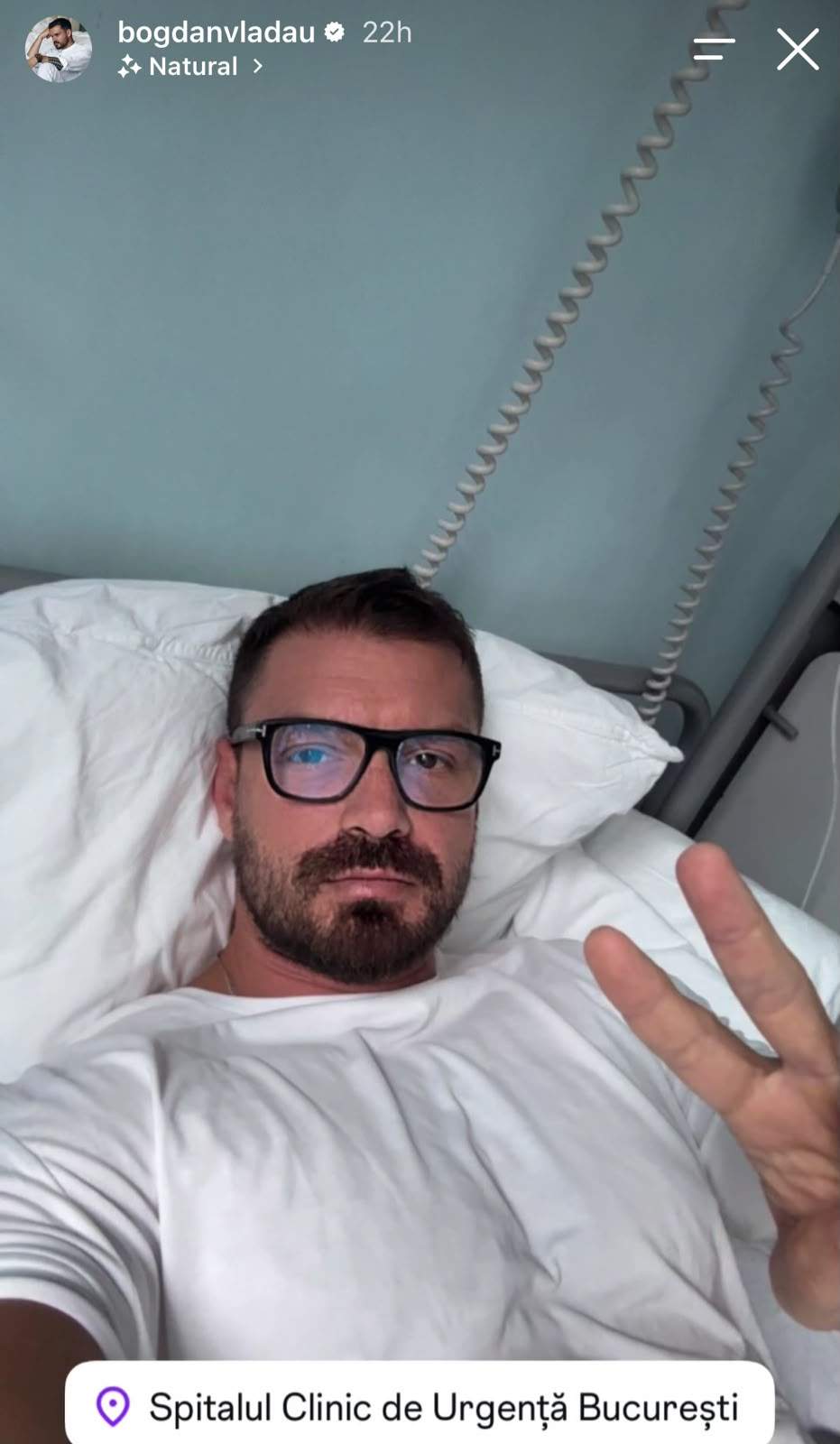 Bogdan Vlădău, la spital