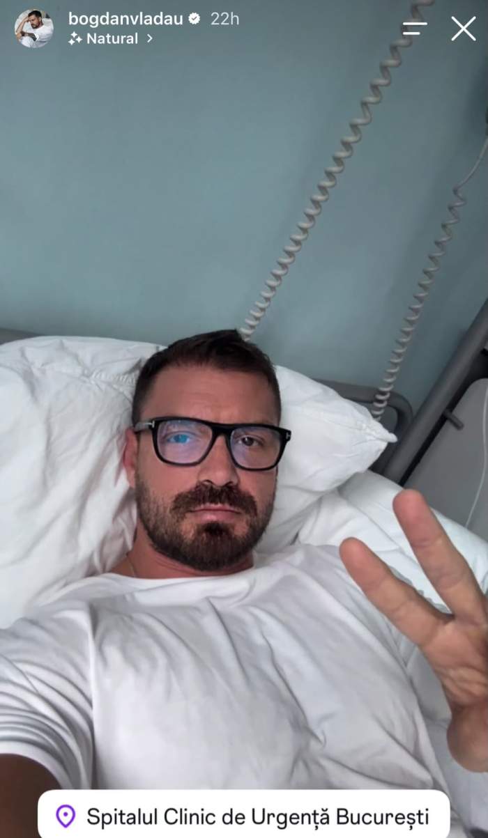 Bogdan Vlădău, la spital