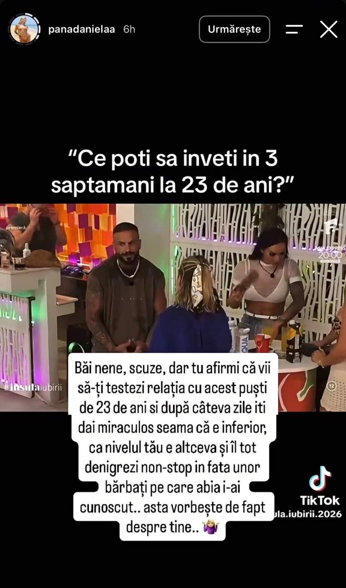 Daniela Pană de la Insula Iubirii, replică dură pentru Bianca Iotu, iubita lui Remi: „Asta vorbește despre tine”