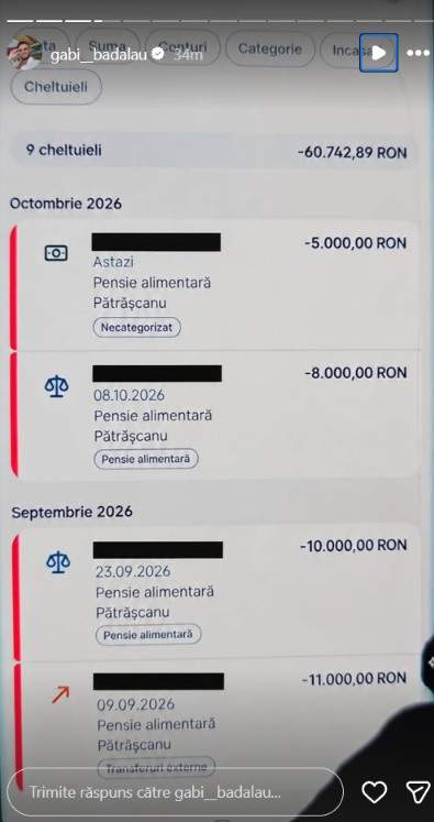 Gabi Bădălău prezintă dovezi, după ce Claudia Pătrășcanu l-a acuzat că nu se implică în creșterea copiilor: „De aproape șapte ani o rog să ne înțelegem”